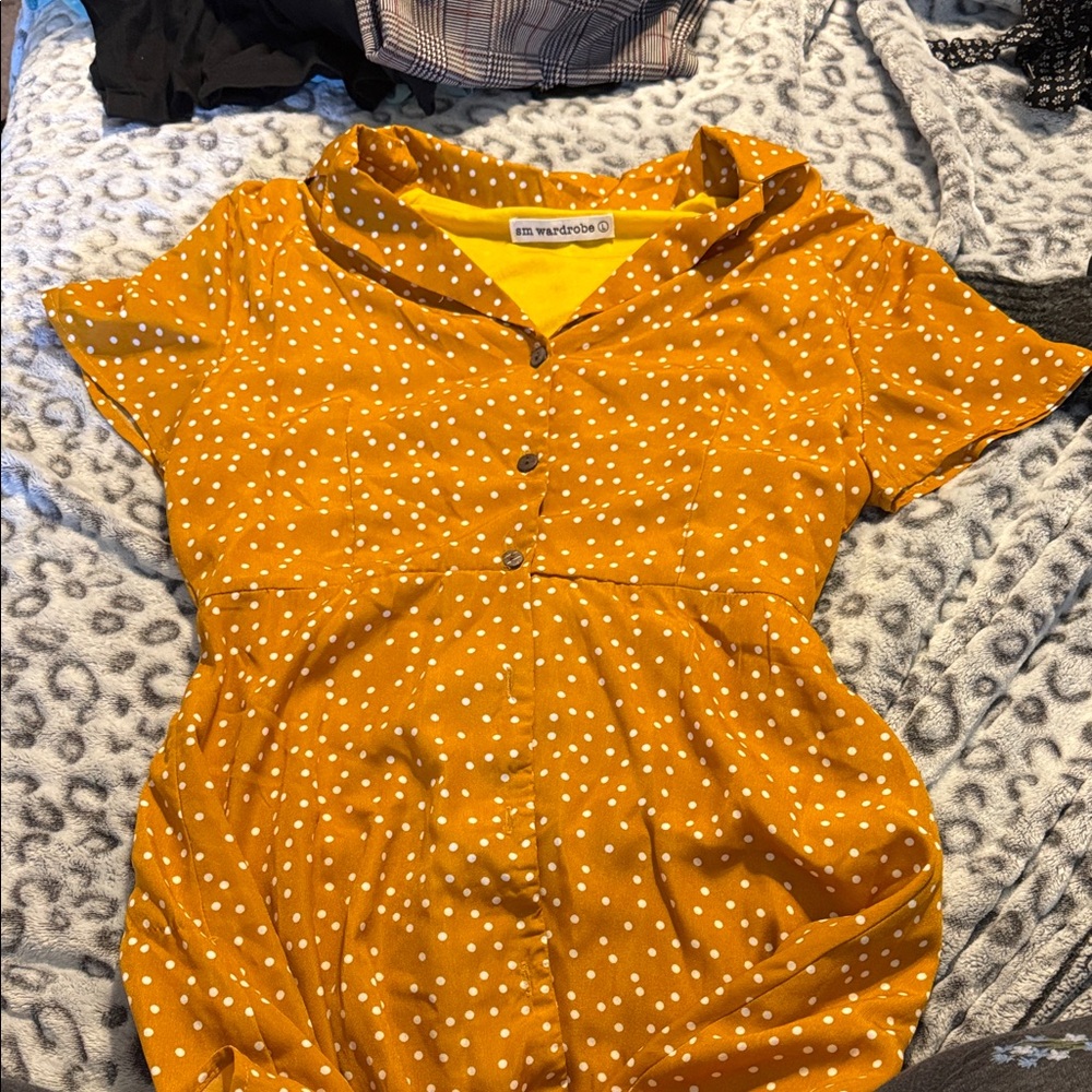 Collared Button Down Vintage Style Dress